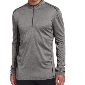 Prana Talon Jacket Grey Mens Size Medium Long Sleeve Mock Neck Running Quick Dry